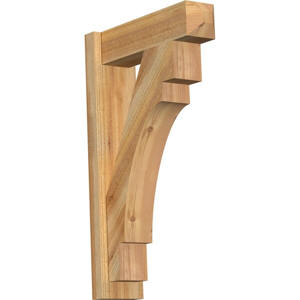 Ekena Millwork Merced Rough Sawn Craftsman Outlooker, Western Red Cedar, 6"W x 20"D x 32"H OUT06X20X32MRC04RWR - main